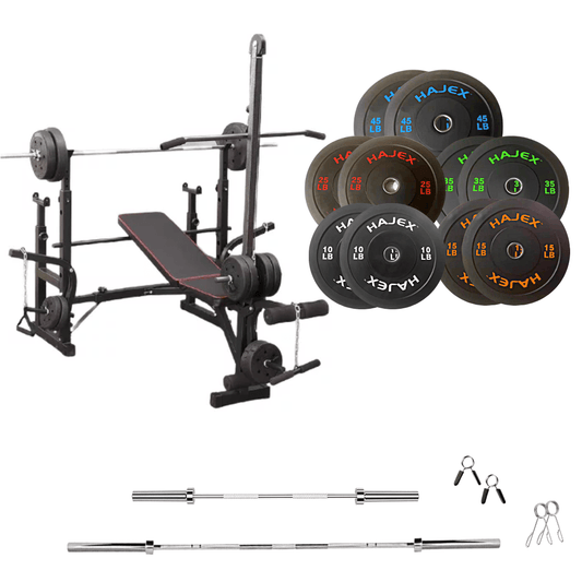 Adjustable Workout Bench with Weight Sets - Jack Righteous