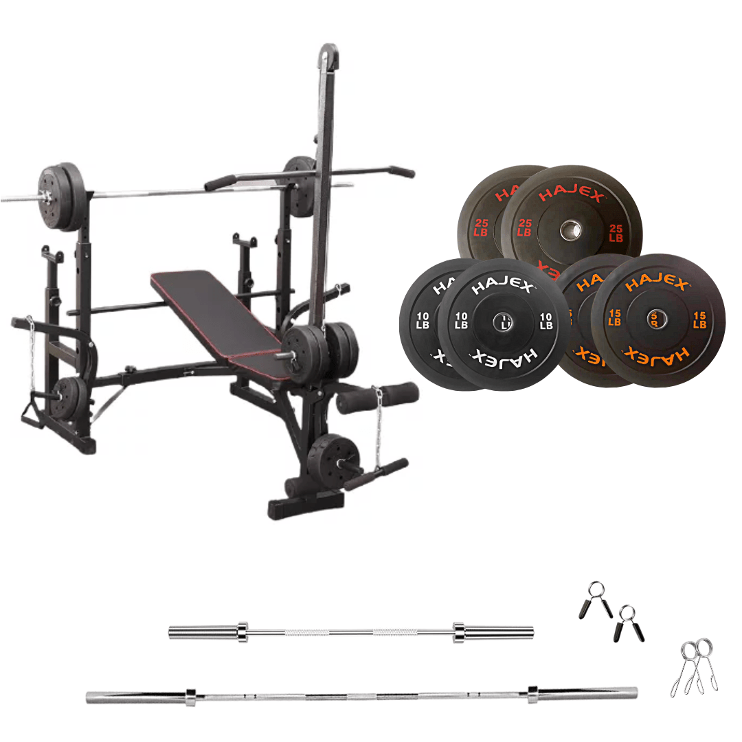 Adjustable Workout Bench with Weight Sets - Jack Righteous