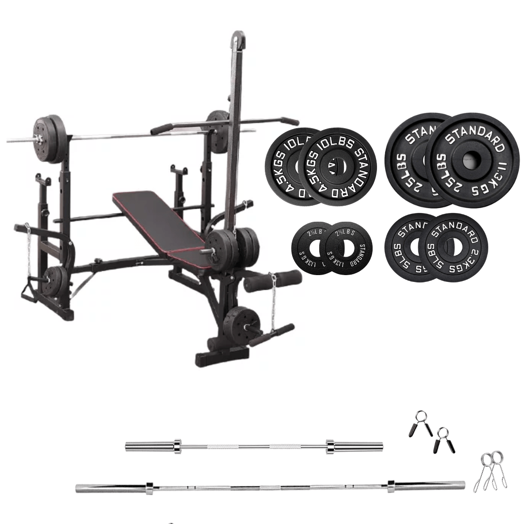 Adjustable Workout Bench with Weight Sets - Jack Righteous