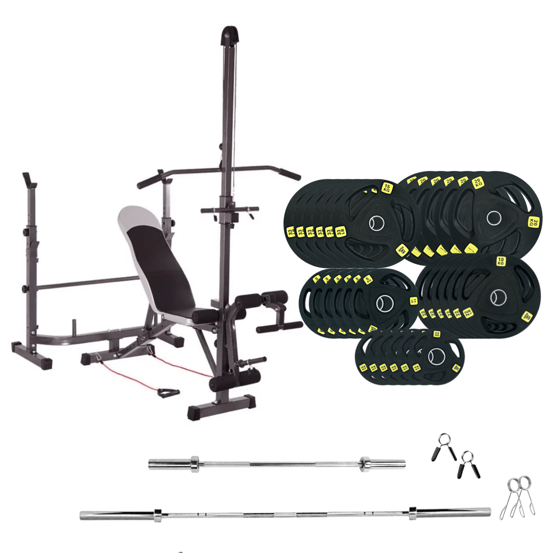 Adjustable Workout Bench with Weight Sets - Jack Righteous