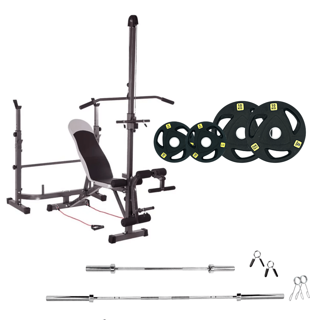 Adjustable Workout Bench with Weight Sets - Jack Righteous