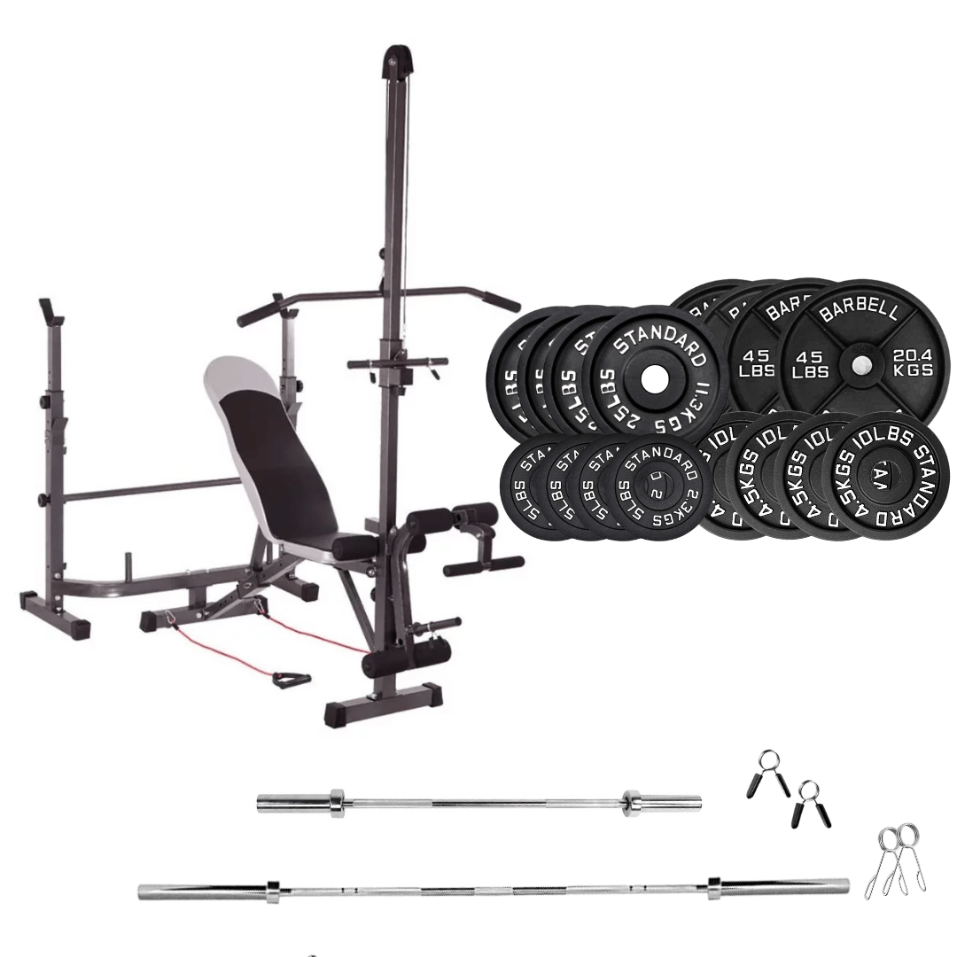 Adjustable Workout Bench with Weight Sets - Jack Righteous