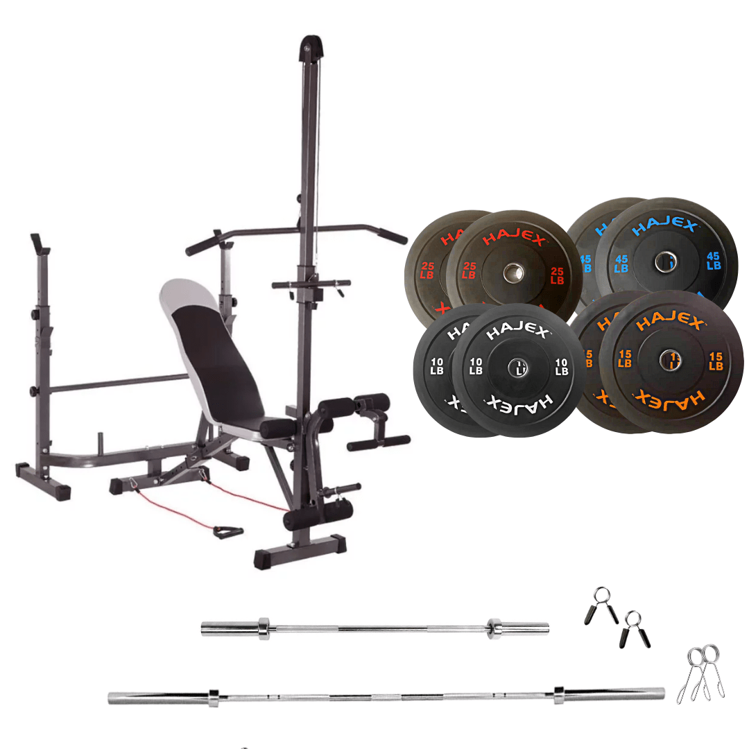 Adjustable Workout Bench with Weight Sets - Jack Righteous