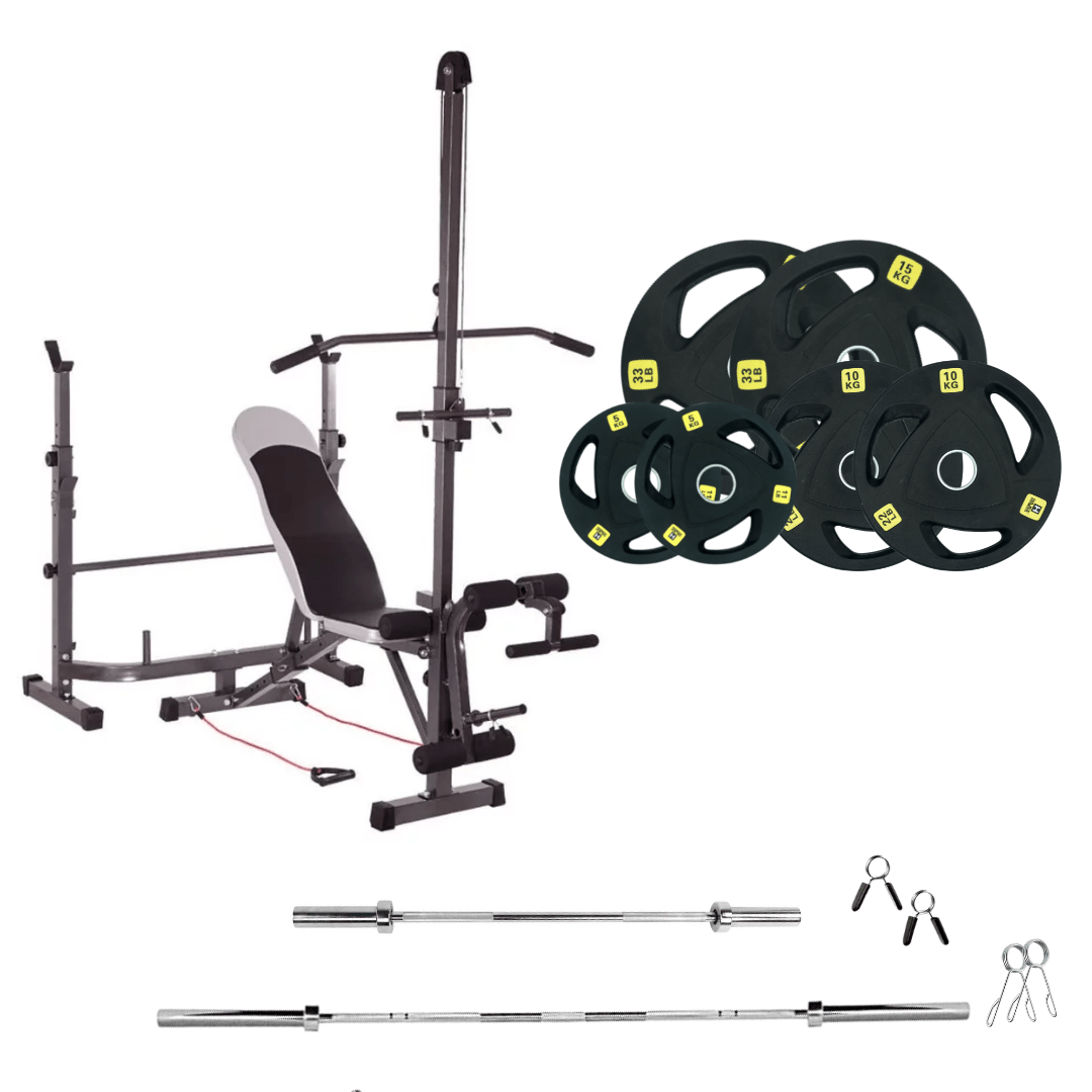 Adjustable Workout Bench with Weight Sets - Jack Righteous