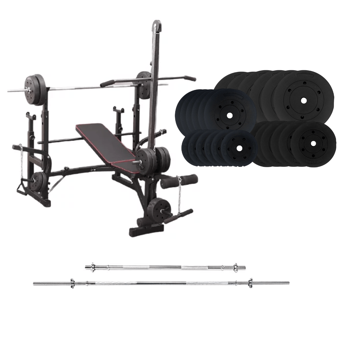 Adjustable Workout Bench with Weight Sets - Jack Righteous