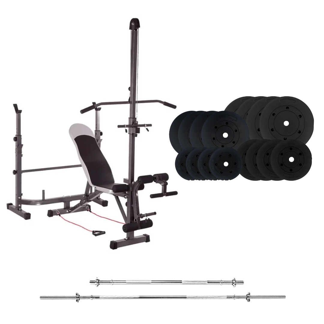 Adjustable Workout Bench with Weight Sets - Jack Righteous