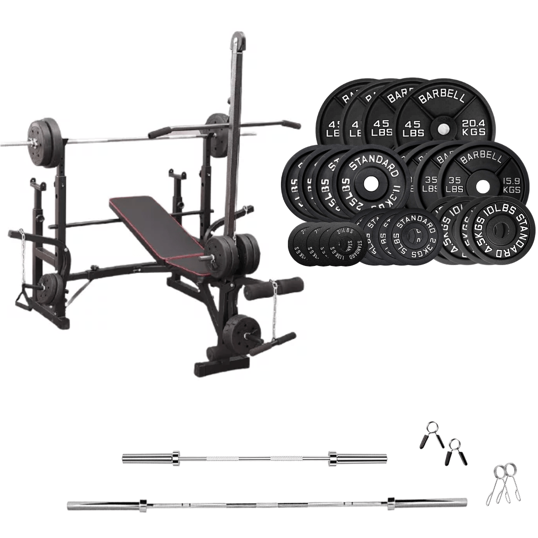Adjustable Workout Bench with Weight Sets - Jack Righteous