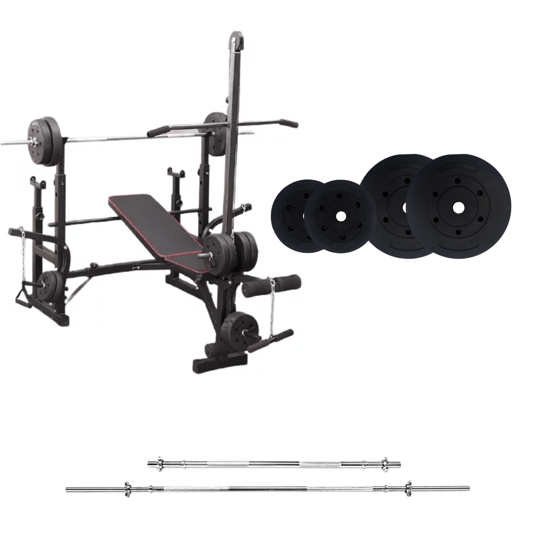 Adjustable Workout Bench with Weight Sets - Jack Righteous