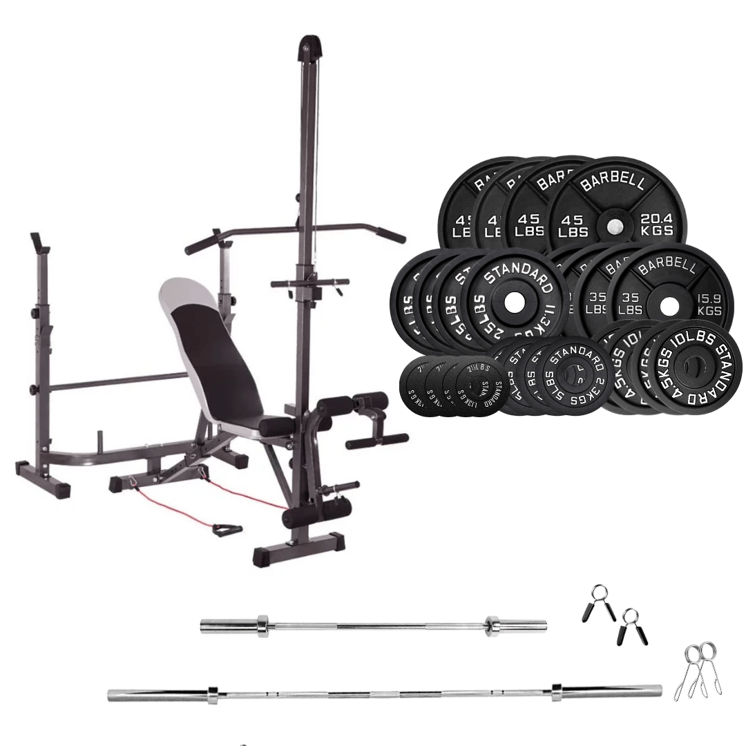 Adjustable Workout Bench with Weight Sets - Jack Righteous