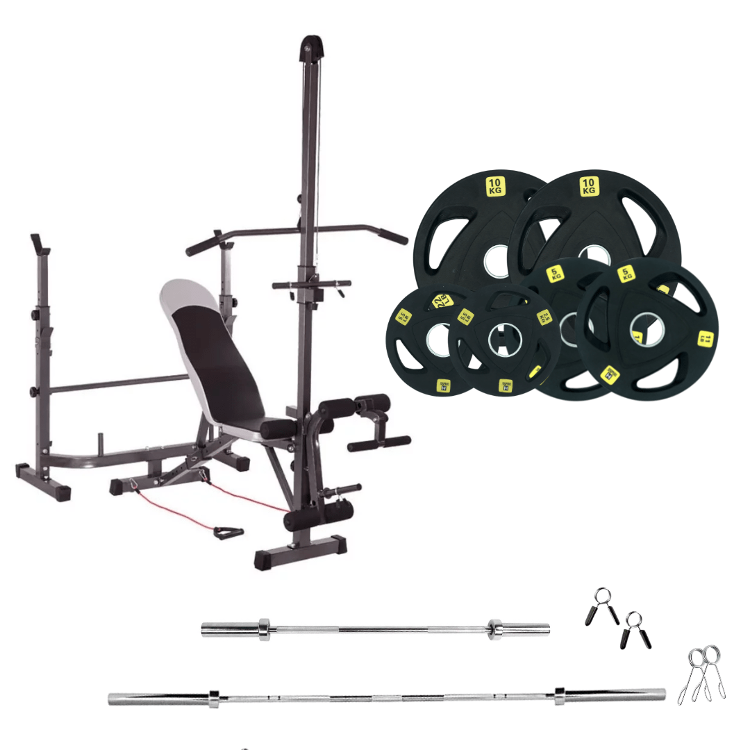 Adjustable Workout Bench with Weight Sets - Jack Righteous