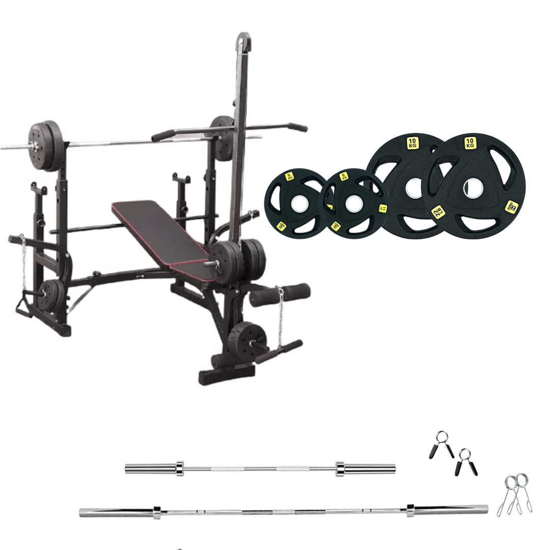 Adjustable Workout Bench with Weight Sets - Jack Righteous