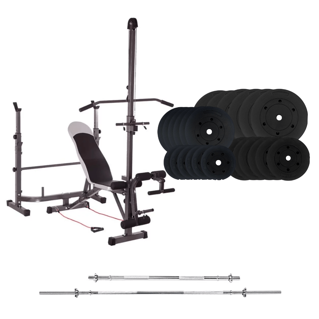Adjustable Workout Bench with Weight Sets - Jack Righteous