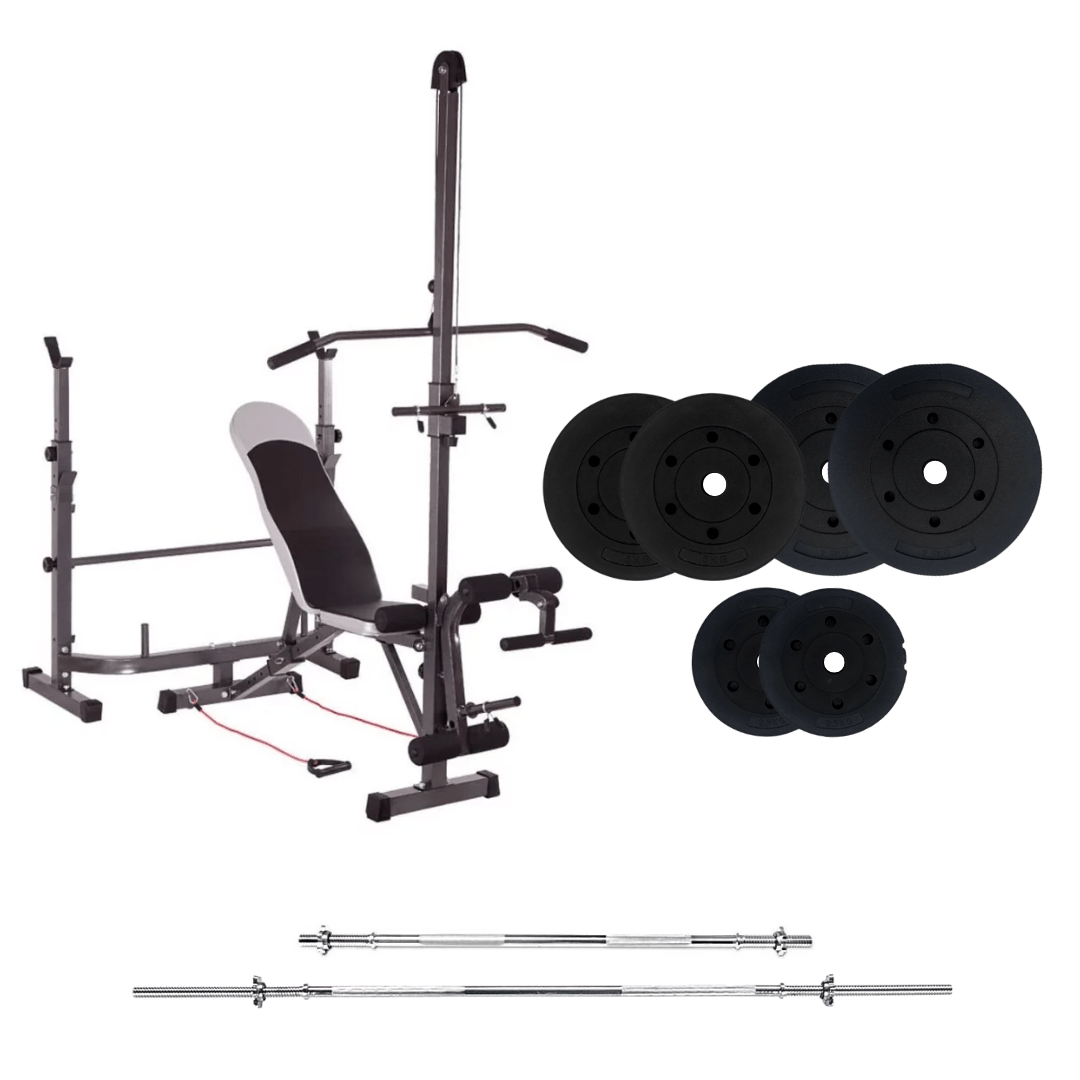 Adjustable Workout Bench with Weight Sets - Jack Righteous