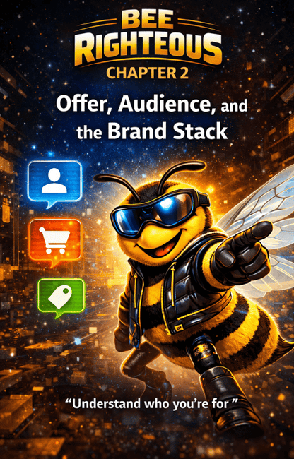 AI creator brand social-platform workflow example from the Bee Righteous creator guide