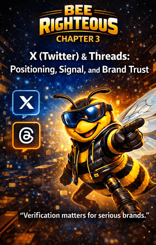 AI creator brand social-platform planning example from the Bee Righteous creator guide