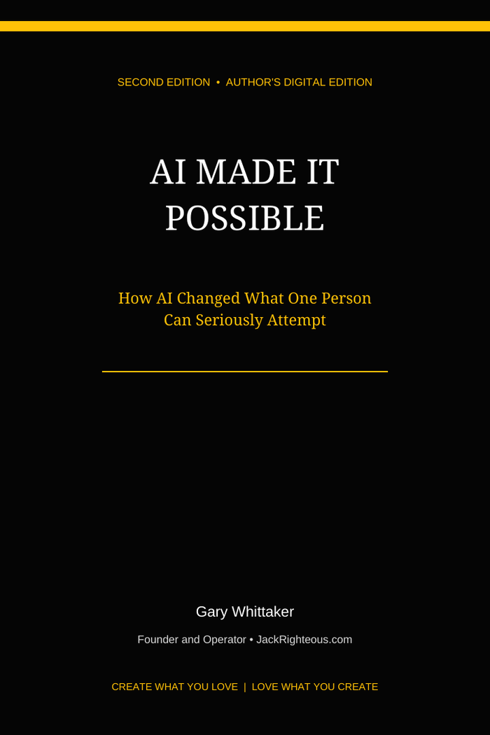 AI Made It Possible Second Edition Author's Digital Edition cover by Gary Whittaker
