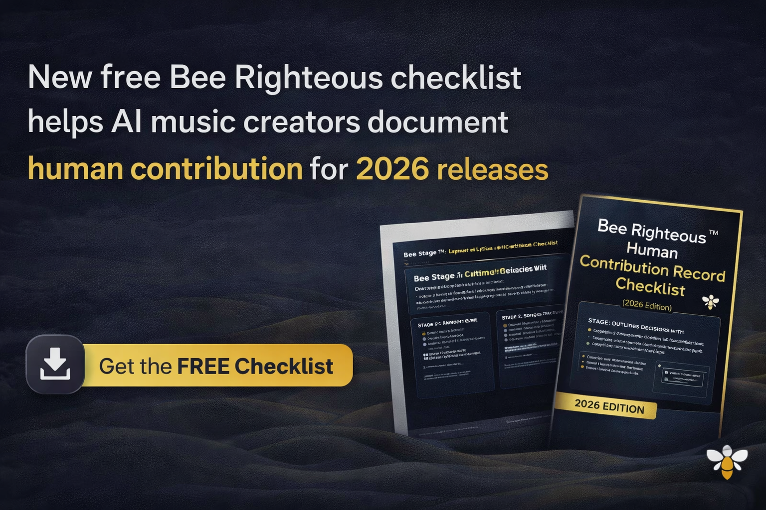 AI music evidence checklist for recording human contribution, creative decisions and project documentation