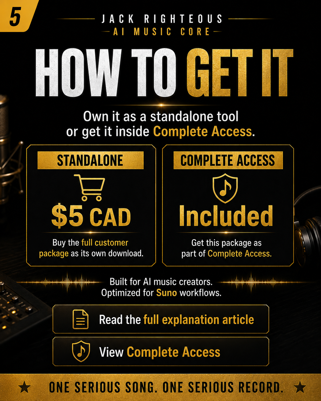 AI Music Proof Record access options for creators documenting AI-assisted music projects