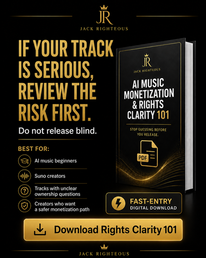 AI music rights and monetization training for evaluating ownership, platform rules and release readiness