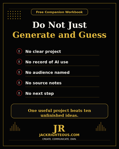 Black and gold poster with text on a black background