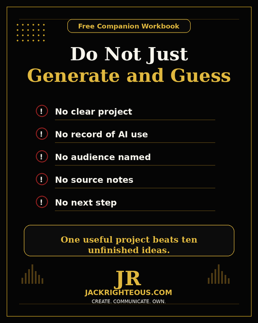 Black and gold poster with text on a black background