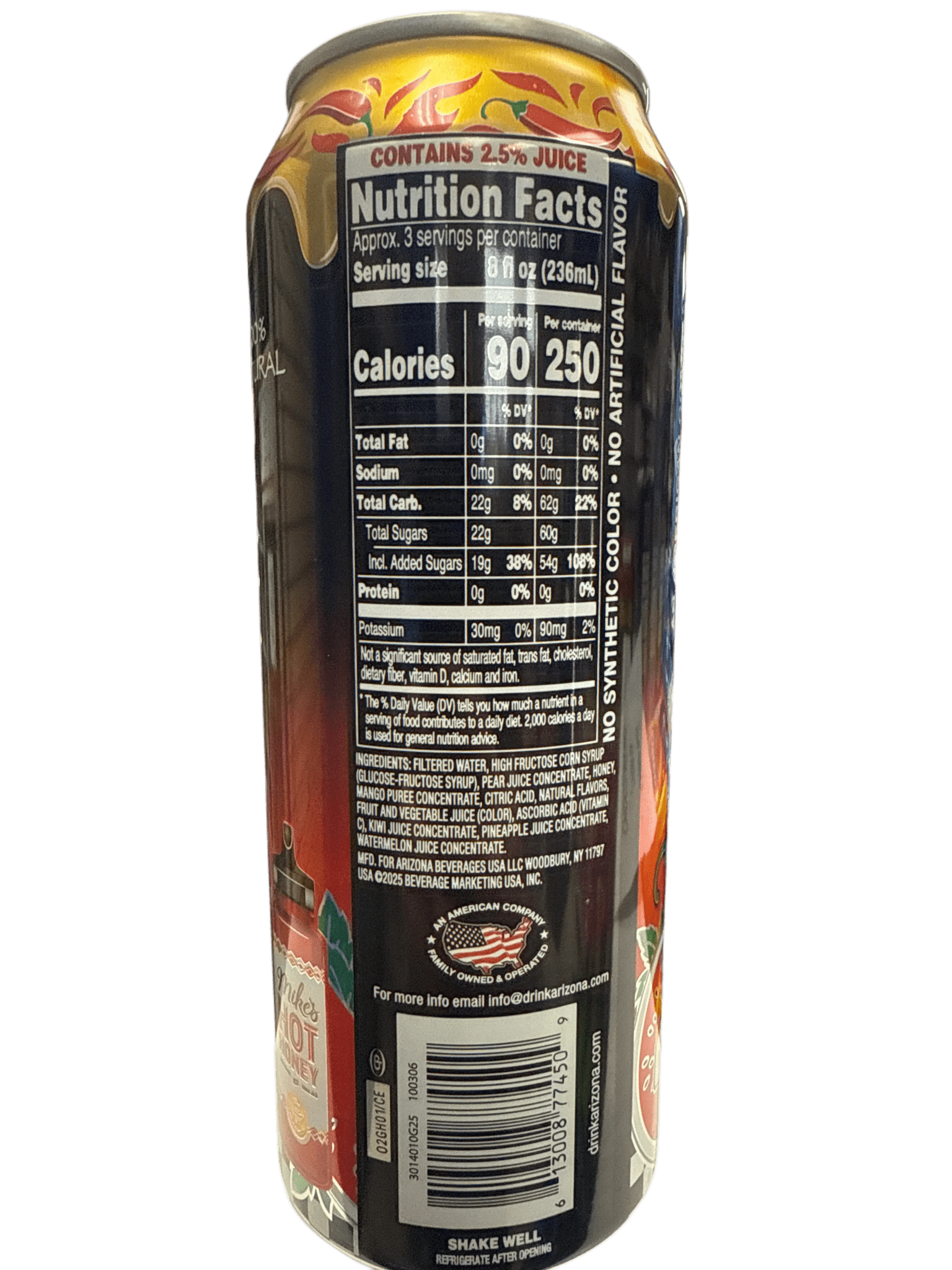 Arizonas Spicy Watermelon With Mikes Hot Honey 650ML - U.S Edition - Jack Righteous
