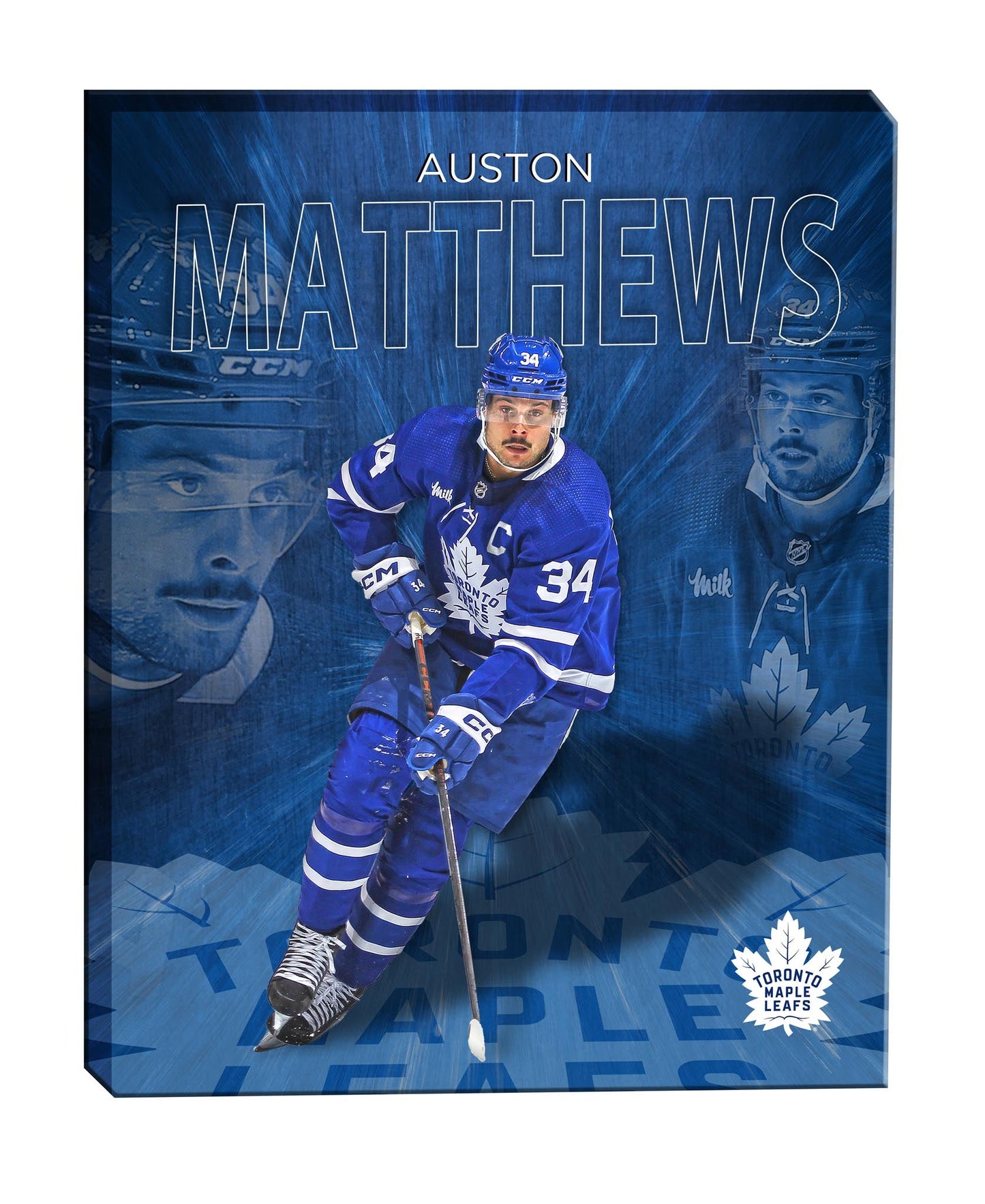 Auston Matthews 16x20 Canvas Collage Maple Leafs - V - Jack Righteous