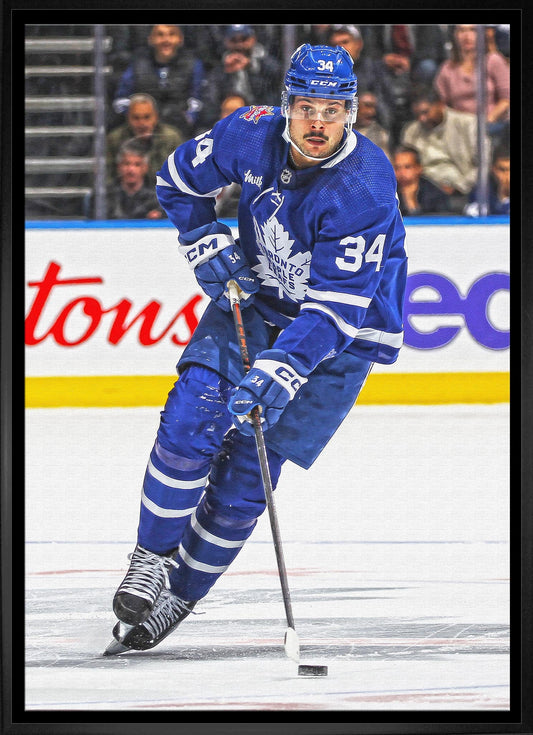 Auston Matthews Framed 20x29 Canvas Maple Leafs Action - V - Jack Righteous