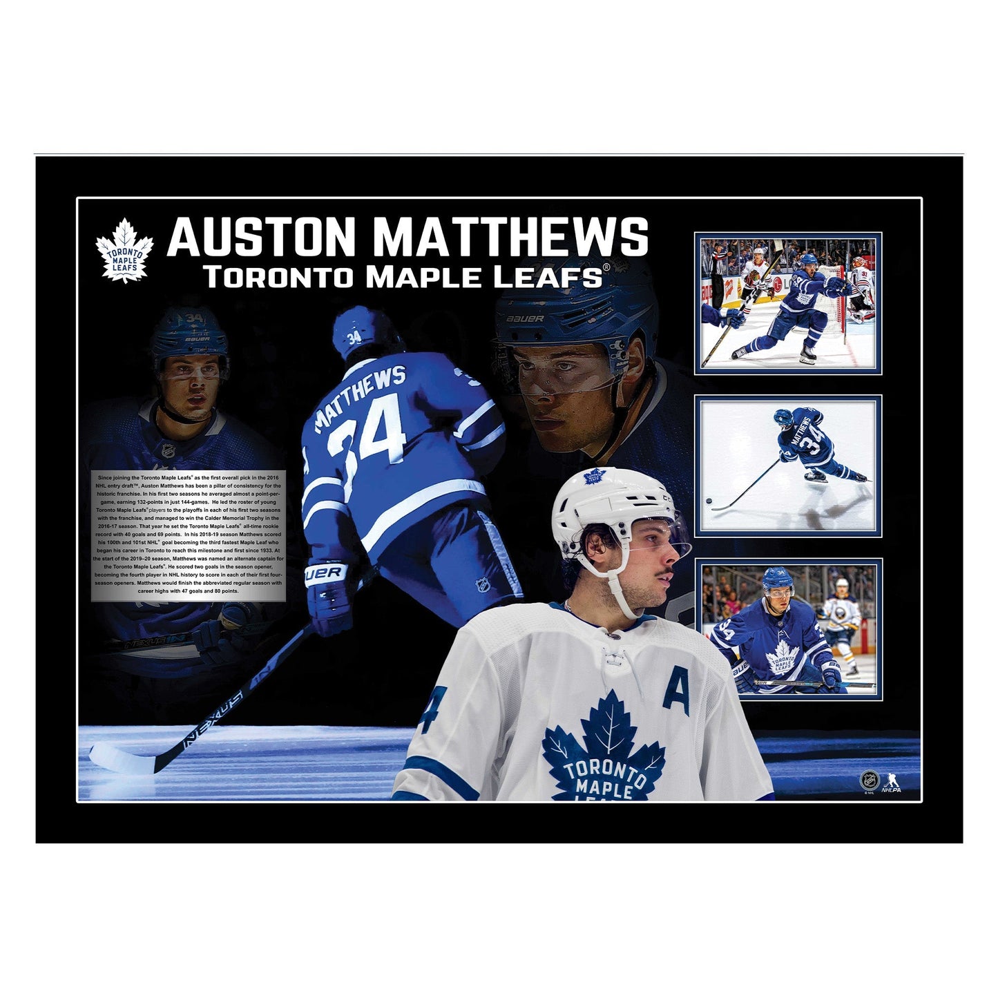 Auston Matthews Toronto Maple Leafs Framed Collage with PhotoGlass - Jack Righteous