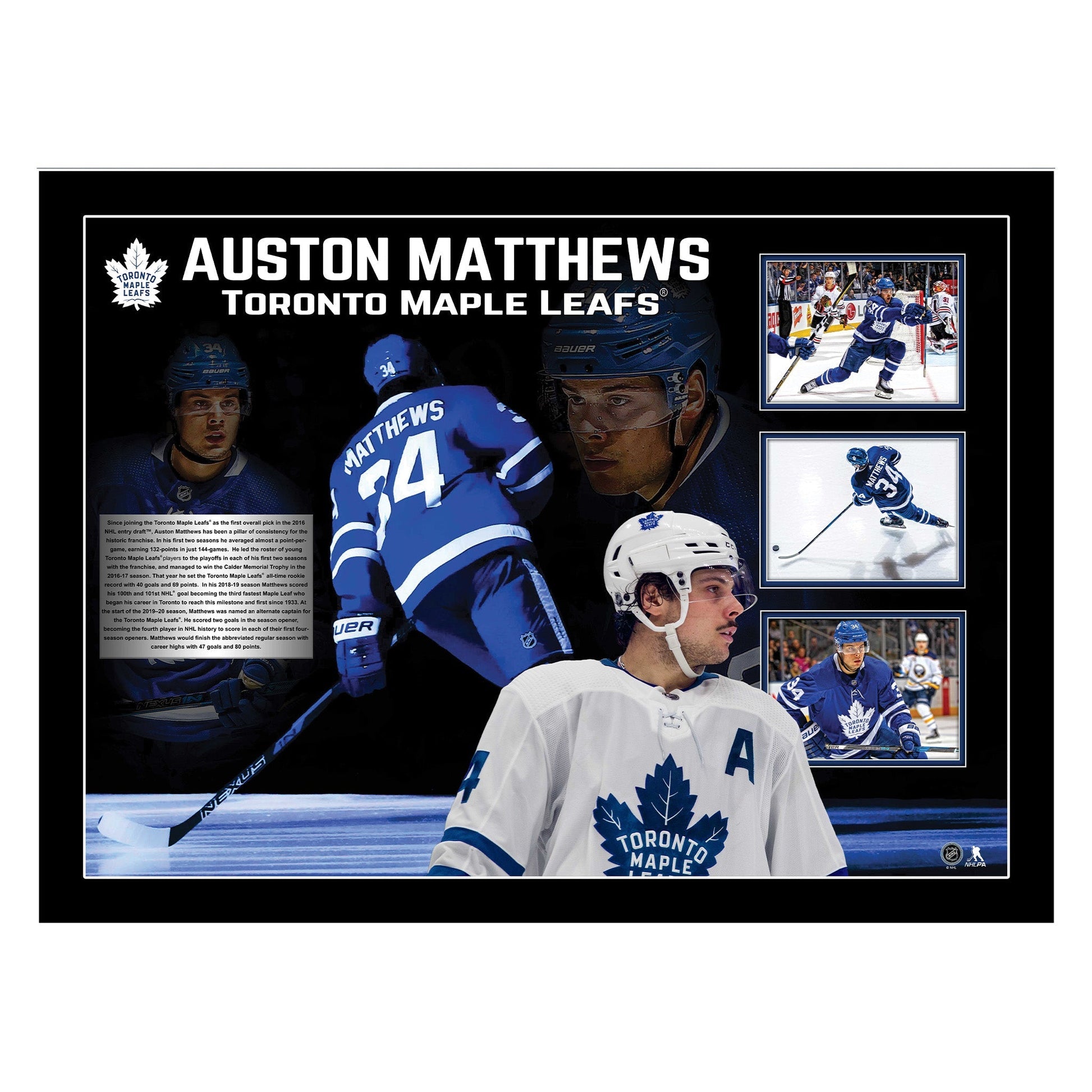 Auston Matthews Toronto Maple Leafs Framed Collage with PhotoGlass - Jack Righteous