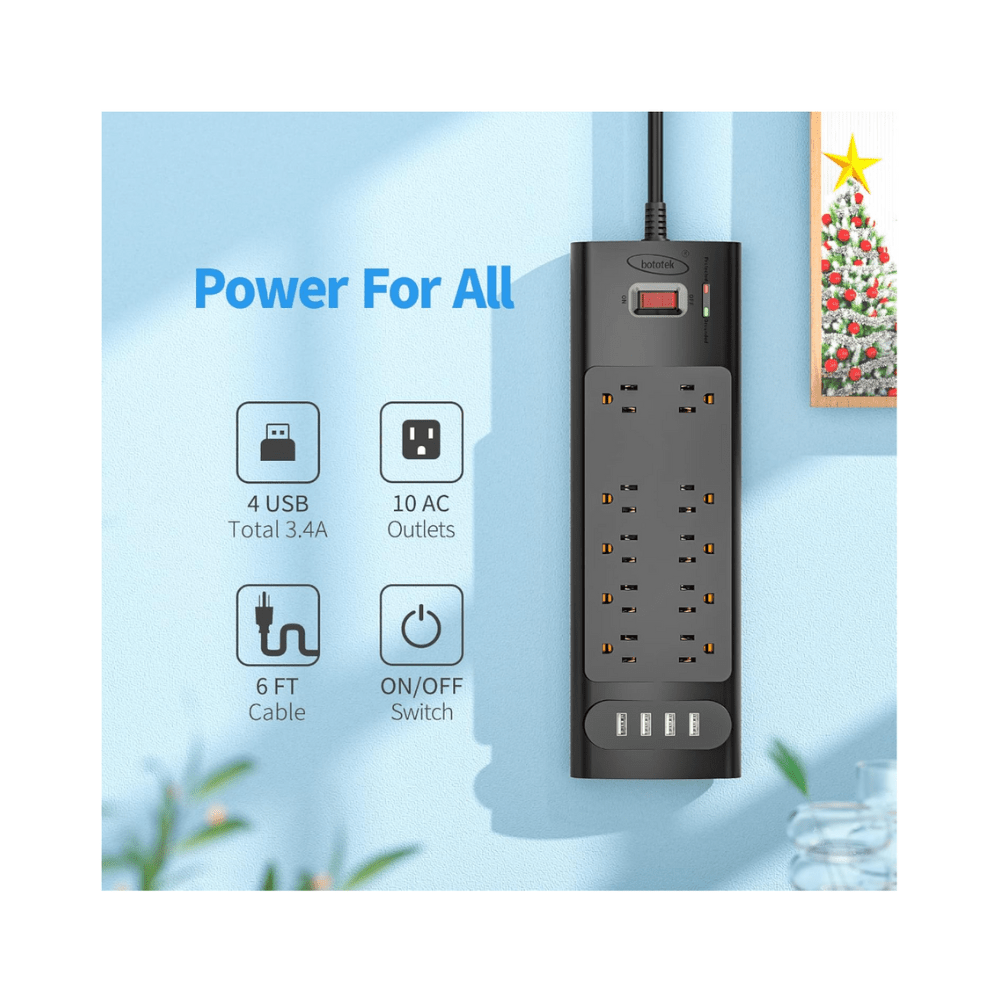 Barre de surtension et multiprises Bototek (RTG67U1) - Jack Righteous