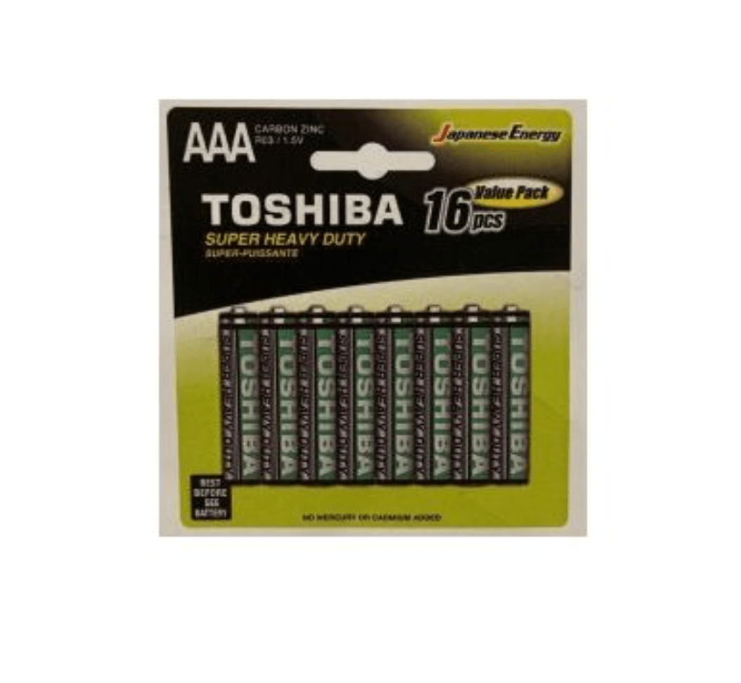 Battries Toshiba AAA - paquet de 16 - Jack Righteous