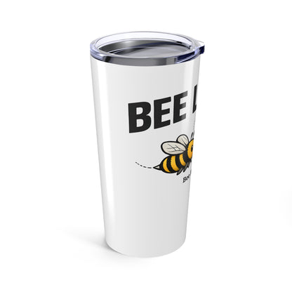 Bee Righteous 20oz insulated bee-themed travel tumbler, product view 3