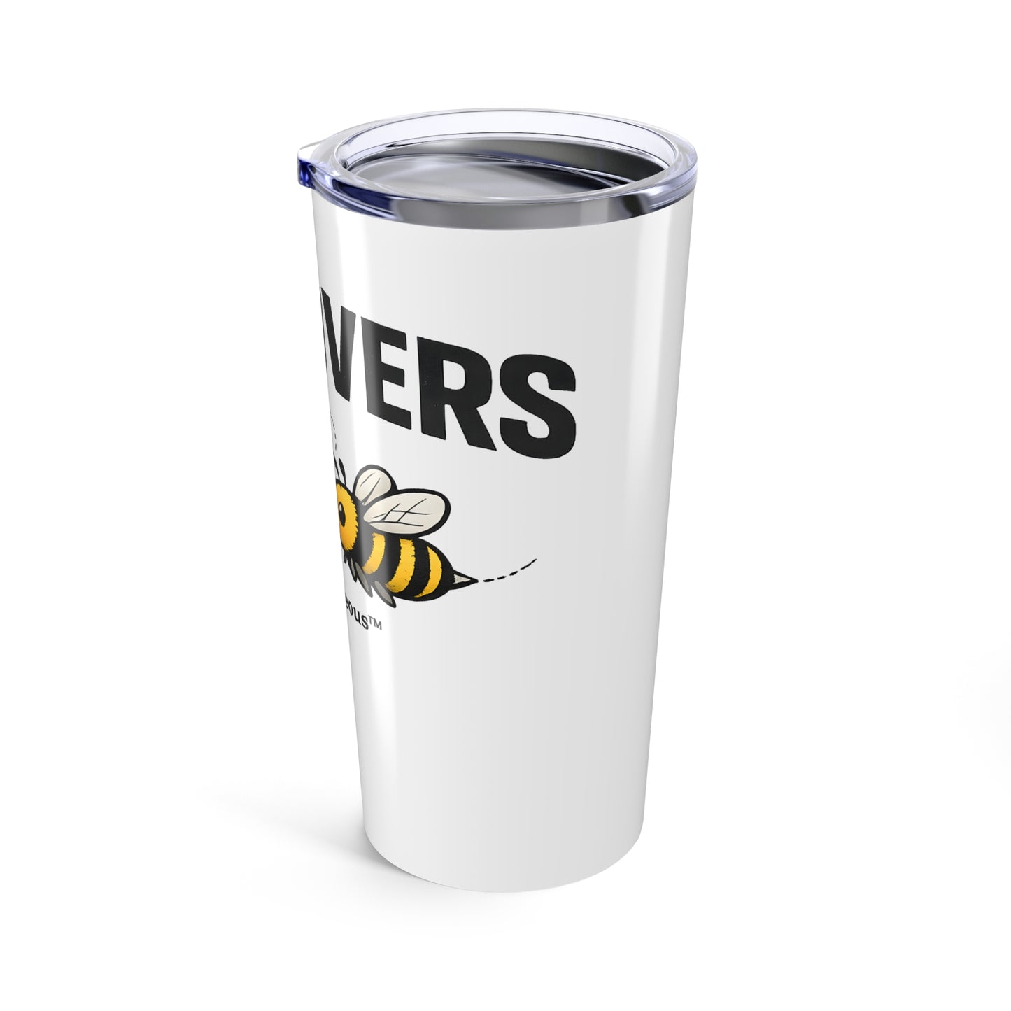 Bee Righteous 20oz insulated bee-themed travel tumbler, product view 4