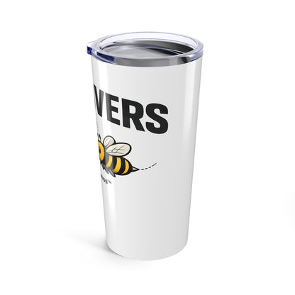 Bee Righteous 20oz insulated bee-themed travel tumbler, product view 4