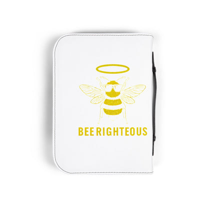 Bee Righteous Bible Cover | Inspirational Scripture Holder, Religious Gift, Faith Organizer, Honey Bee Design, Church Accessories - Jack Righteous