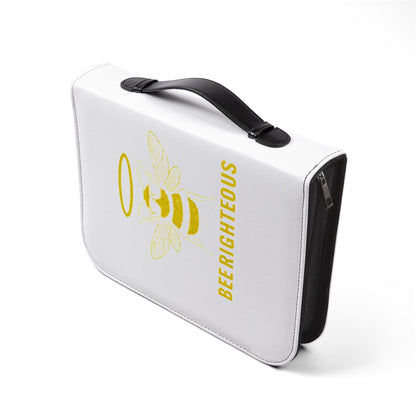 Bee Righteous Bible Cover | Inspirational Scripture Holder, Religious Gift, Faith Organizer, Honey Bee Design, Church Accessories - Jack Righteous