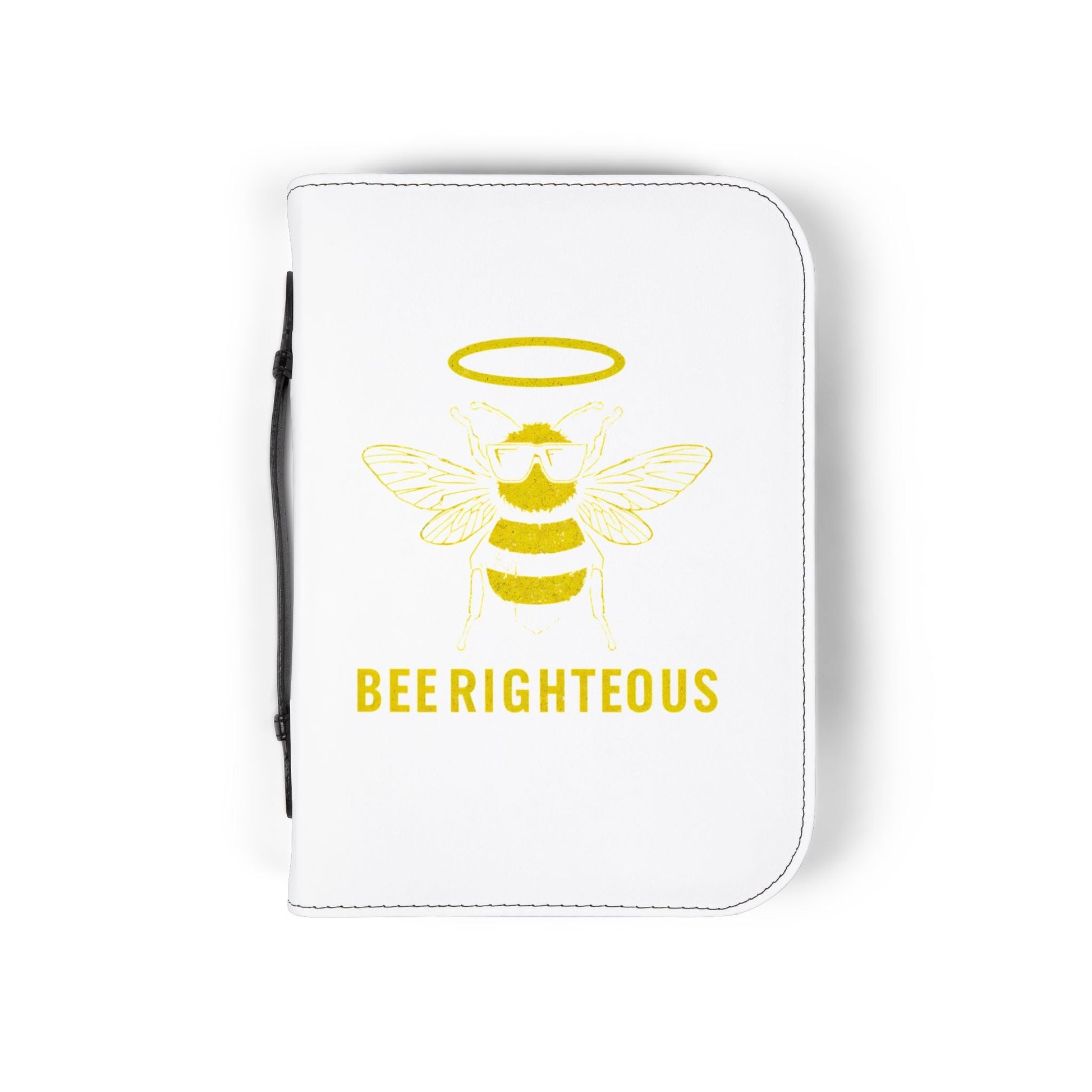 Bee Righteous Bible Cover | Inspirational Scripture Holder, Religious Gift, Faith Organizer, Honey Bee Design, Church Accessories - Jack Righteous