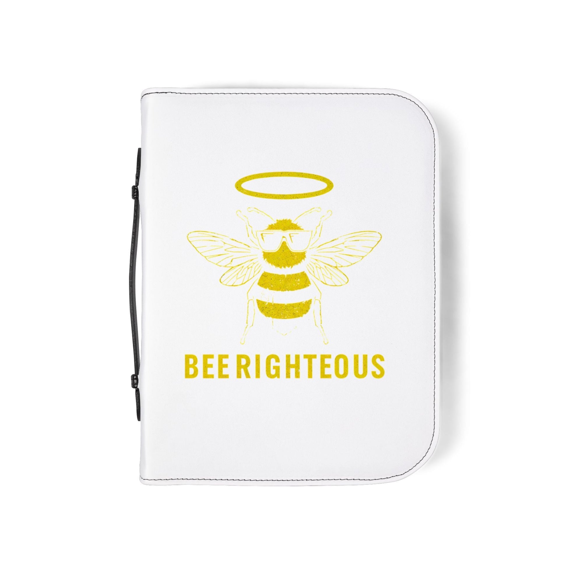 Bee Righteous Bible Cover | Inspirational Scripture Holder, Religious Gift, Faith Organizer, Honey Bee Design, Church Accessories - Jack Righteous