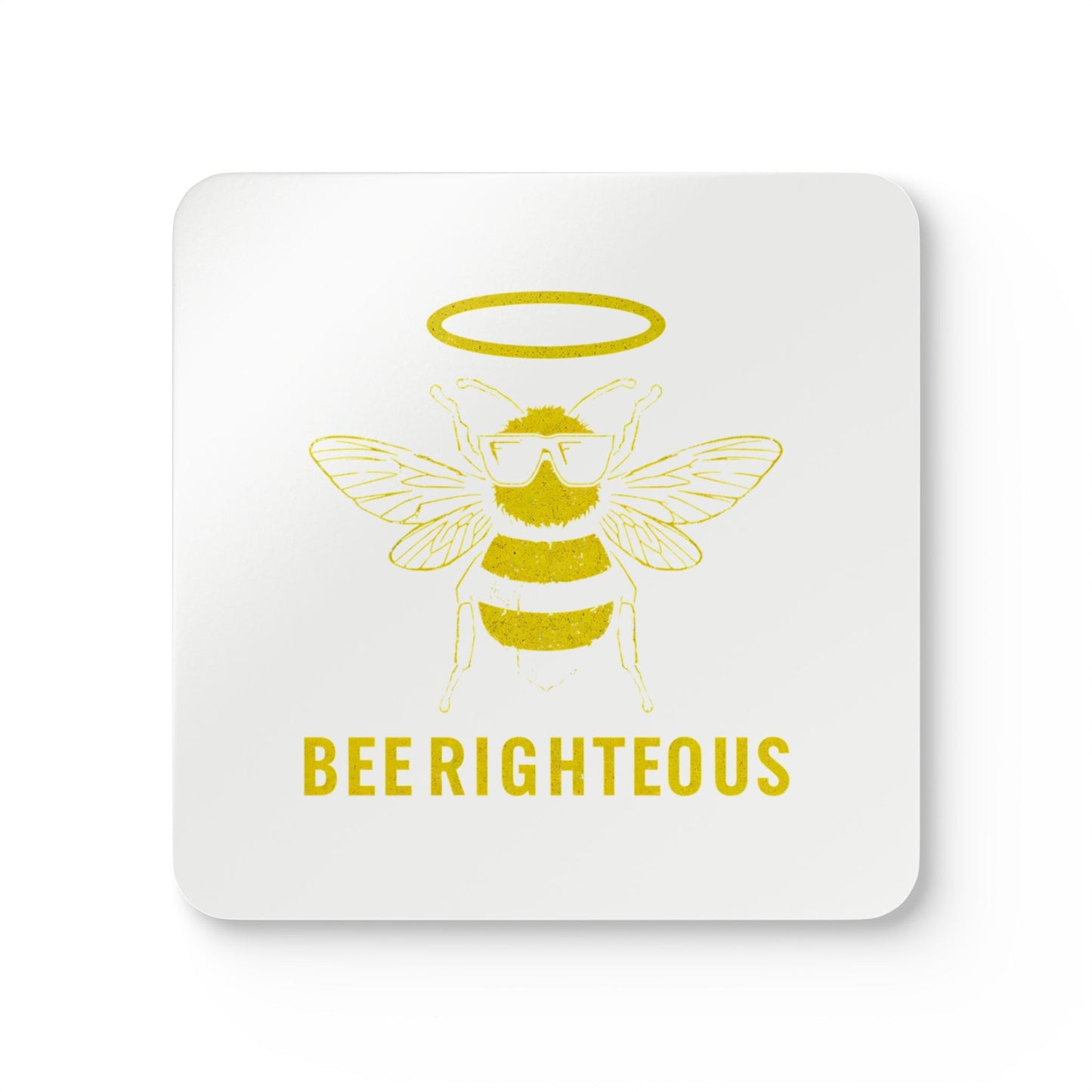 Bee Righteous Coaster Set | Cute Bee Decor, Kitchen Accessory, Gift for Bee Lovers, Eco - Friendly Home Decor, Housewarming Gift - Jack Righteous