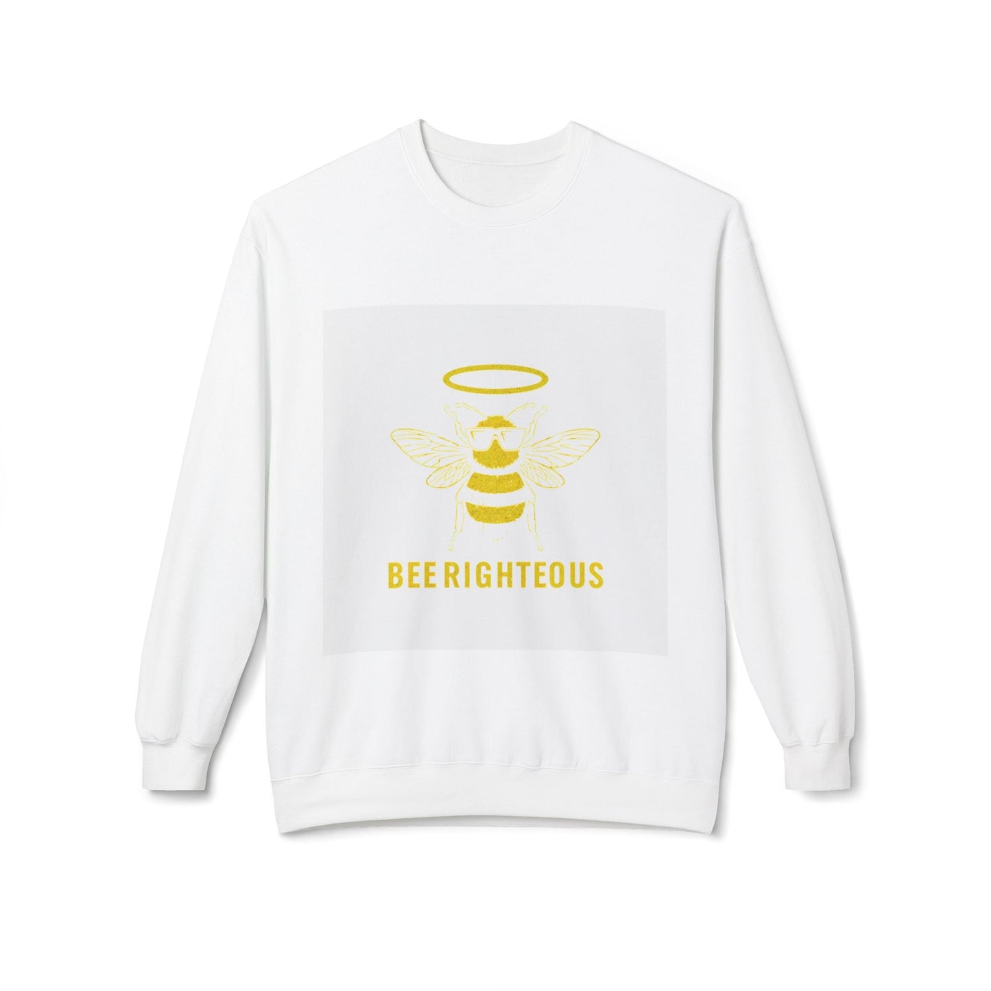 Bee Righteous Crewneck Sweatshirt - Cozy Unisex Fleece Top, Gift for Bee Lovers, Cute Bee Apparel, Comfortable Sweatshirt - Jack Righteous