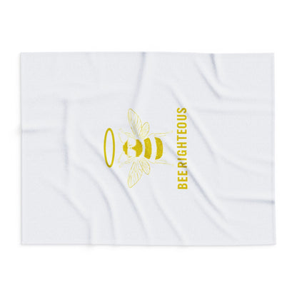 Bee Lovers Cozy Throw: Bee Righteous Fleece Blanket for Nature Enthusiasts - Jack Righteous