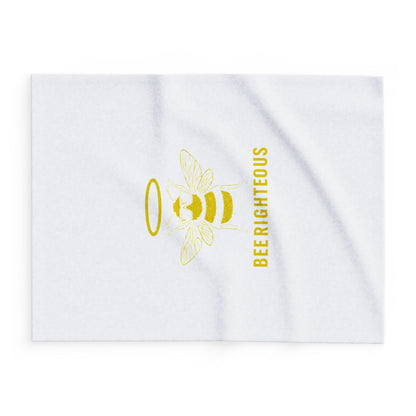Bee Lovers Cozy Throw: Bee Righteous Fleece Blanket for Nature Enthusiasts - Jack Righteous