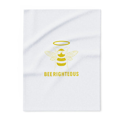 Bee Lovers Cozy Throw: Bee Righteous Fleece Blanket for Nature Enthusiasts - Jack Righteous