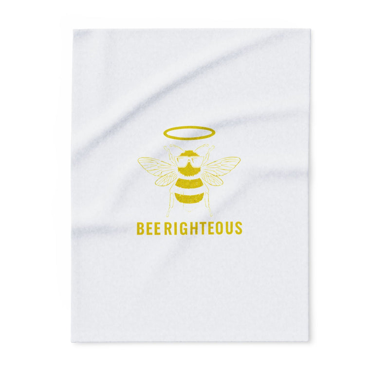 Bee Lovers Cozy Throw: Bee Righteous Fleece Blanket for Nature Enthusiasts - Jack Righteous