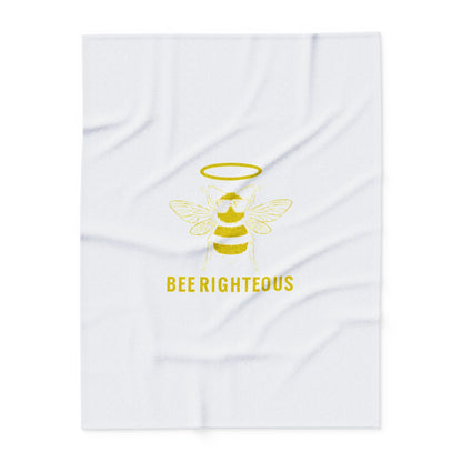 Bee Lovers Cozy Throw: Bee Righteous Fleece Blanket for Nature Enthusiasts - Jack Righteous