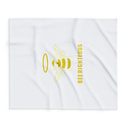 Bee Lovers Cozy Throw: Bee Righteous Fleece Blanket for Nature Enthusiasts - Jack Righteous