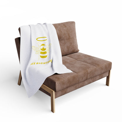 Bee Lovers Cozy Throw: Bee Righteous Fleece Blanket for Nature Enthusiasts - Jack Righteous