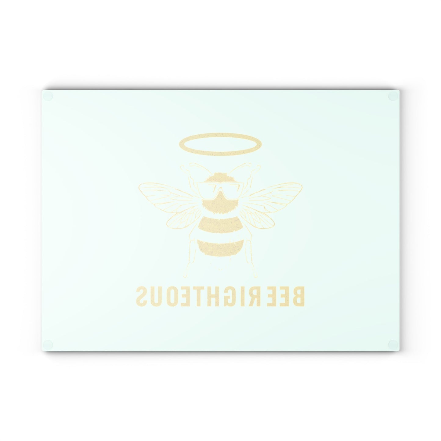 Bee Righteous Glass Cutting Board - Eco - Friendly Kitchen Decor, Unique Gift for Home Chefs, Bee Lovers, Housewarming, Kitchen Essentials - Jack Righteous