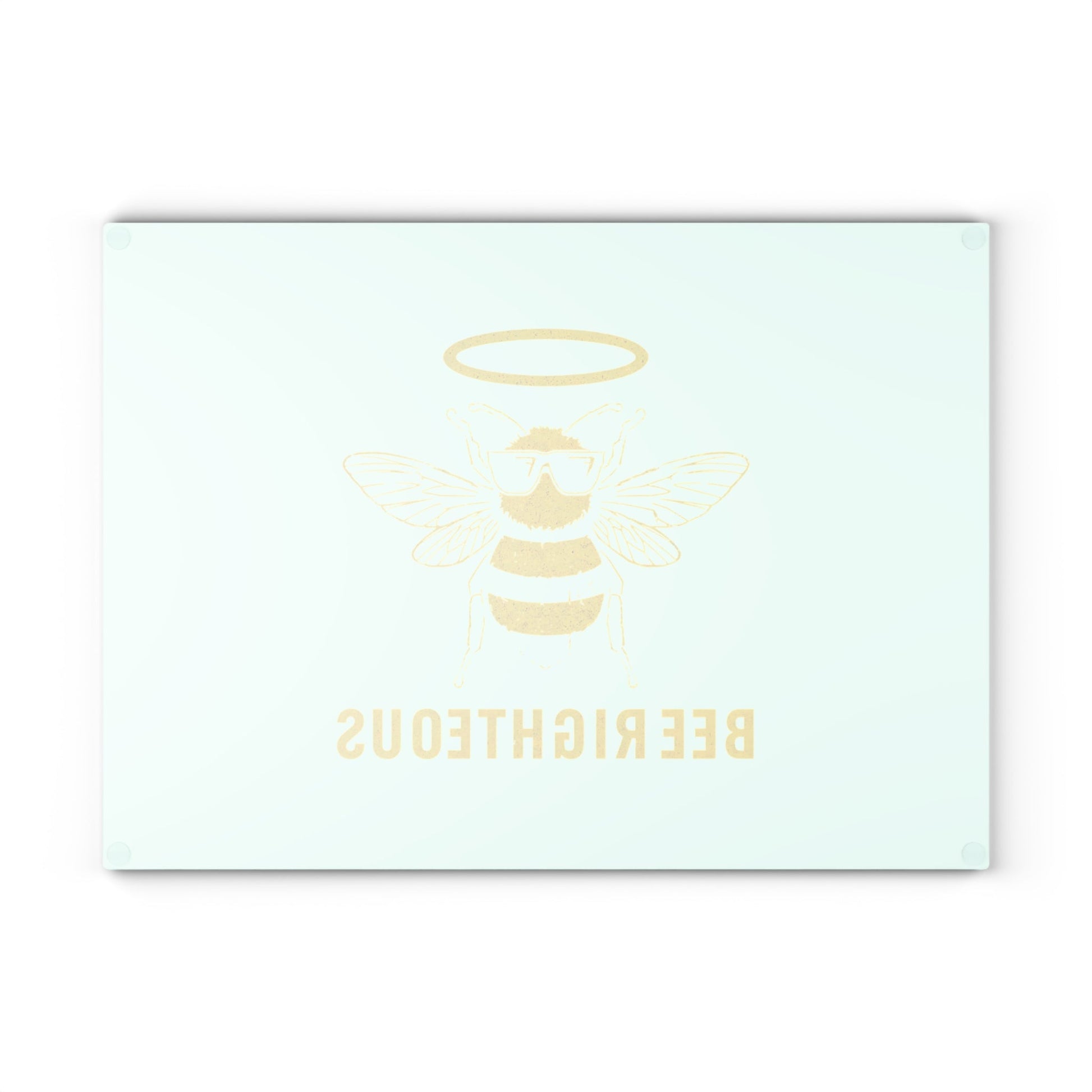 Bee Righteous Glass Cutting Board - Eco - Friendly Kitchen Decor, Unique Gift for Home Chefs, Bee Lovers, Housewarming, Kitchen Essentials - Jack Righteous